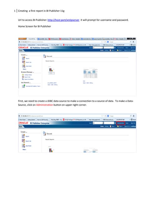 Bi publisher starter guide to develop first report