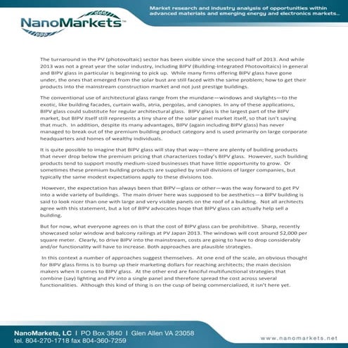 article- "Opportunities for BIPV"