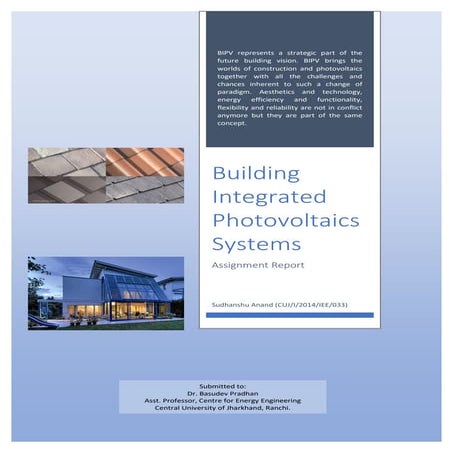 Building Integrated Photovoltaics Systems