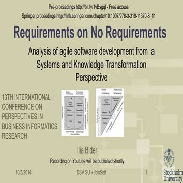 Requirements on No Requirements - When using agile is justified?