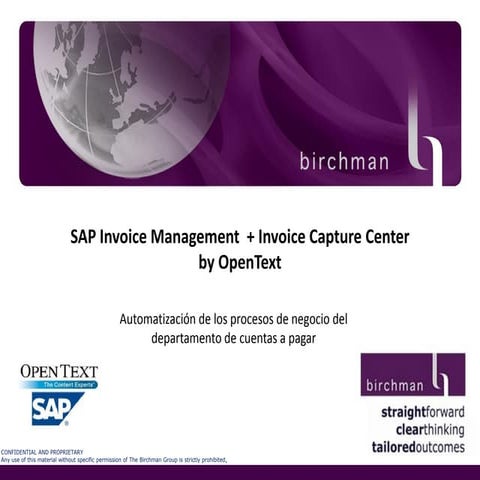 Birchman sap invoice management + icc