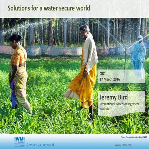 Solutions for a water secure world