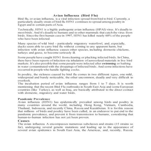 Bird flu | PPT