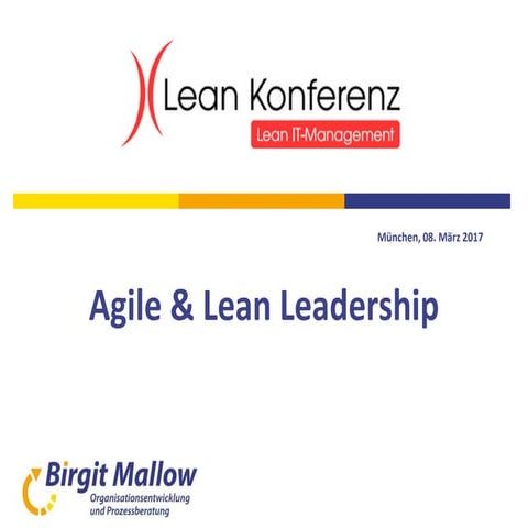 Vortrag von Birgit Mallow auf der Konferenz "Lean IT-Management" über "Agile ...