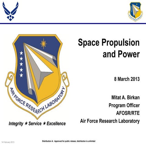Birkan - Space Propulsion and Power - Spring Review 2013