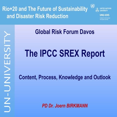 Rio+20 and the future of sustainability and disaster risk reduction