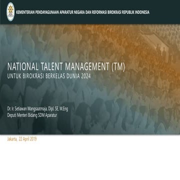 National Talent Management Untuk Birokrasi Berkelas Dunia 2024