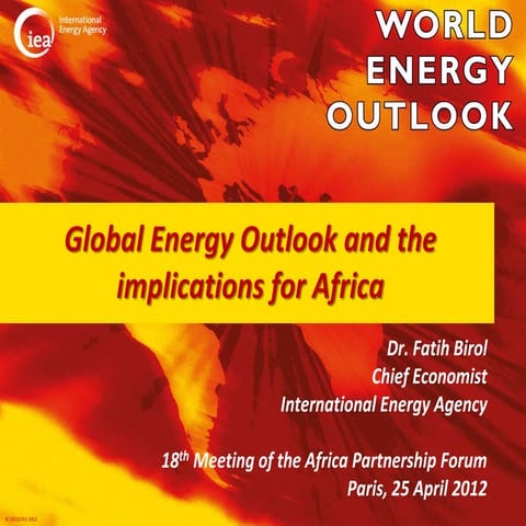 Global Energy Outlook and the Implications for Africa