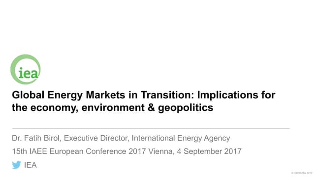 Global Energy Markets in Transition...
