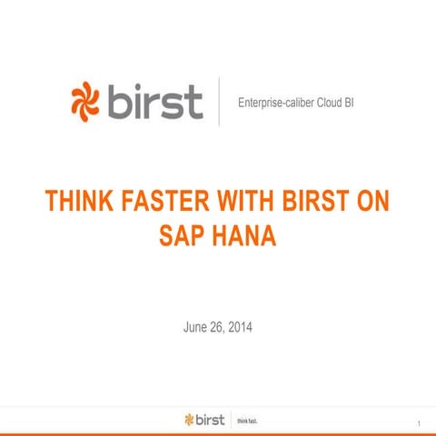 Birst for SAP HANA