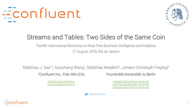 Streams and Tables: Two Sides of the Same Coin (BIRTE 2018)