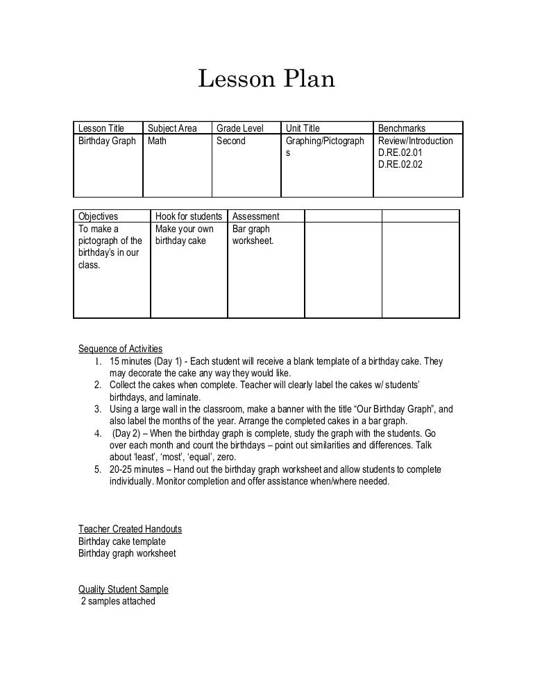 Birthday Graph.Lesson Plan