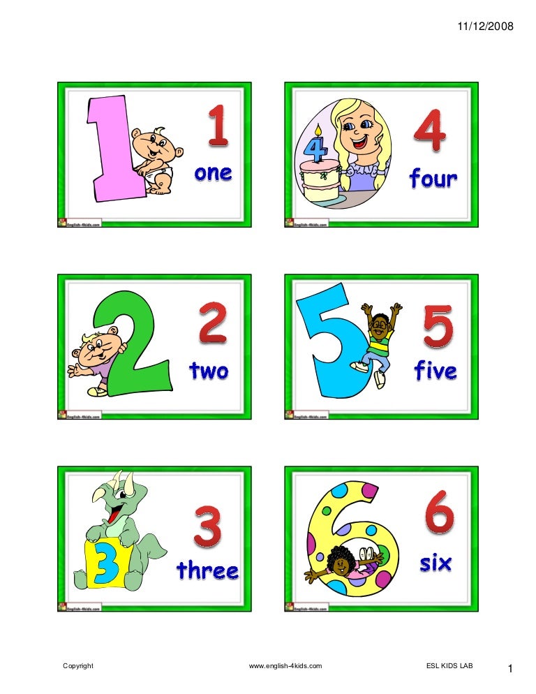 Birthday numbers flashcardsmallsized