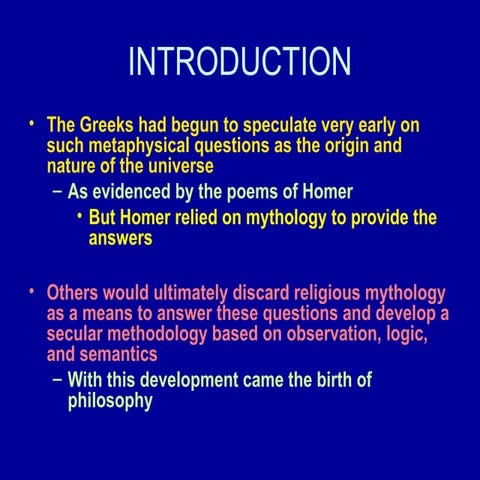 birth of philosophy in ancient  greece...