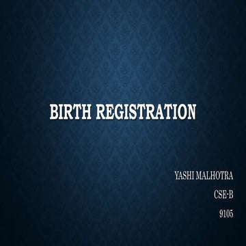 Birth registration | PPTX