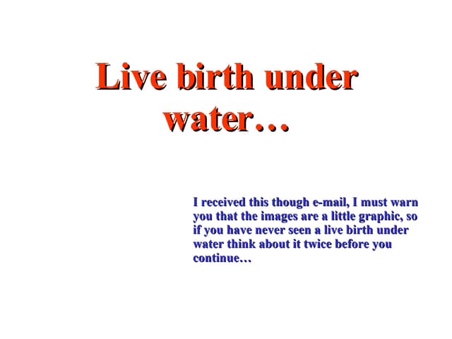Birthunderwater