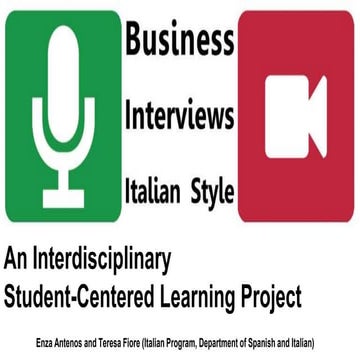 Business Italian Style. An Interdisciplinary Student-Centered Learning Project