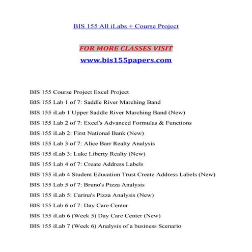 BIS 155 PAPERS Become Exceptional--bis155papers.com