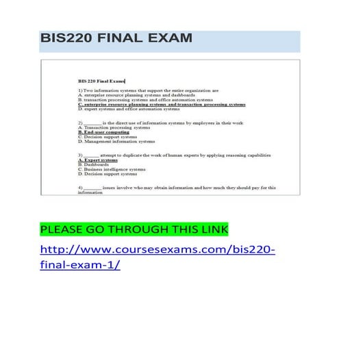 Bis220 final exam
