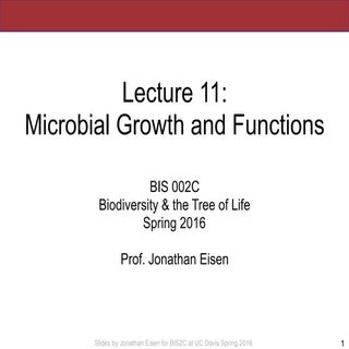 BiS2C: Lecture 11: Microbial Growth...