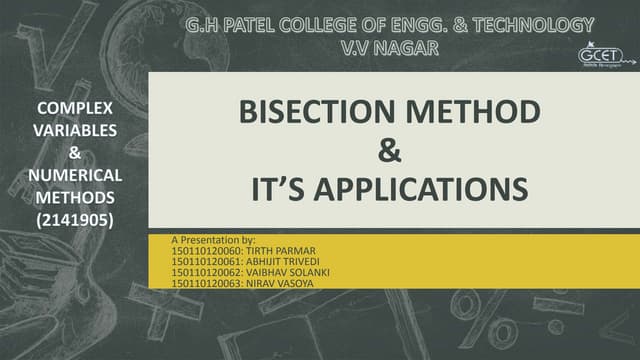 Bisection method
