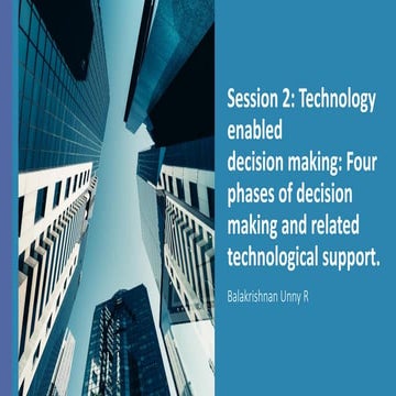 Technology-Enabled Decision Making: Phases, Trends, and IT Support | PDF
