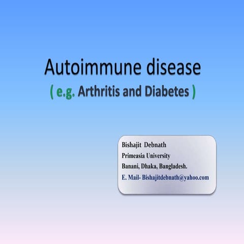 Autoimmunity and Autoimmune Diseases | PPT