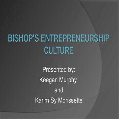 Bishops university entrepreneurship culture
