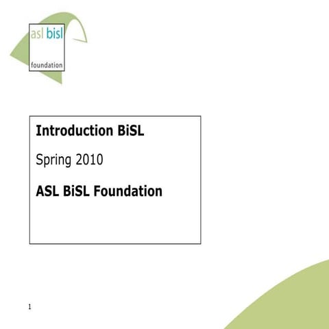 BiSL Introduction Eng 2010