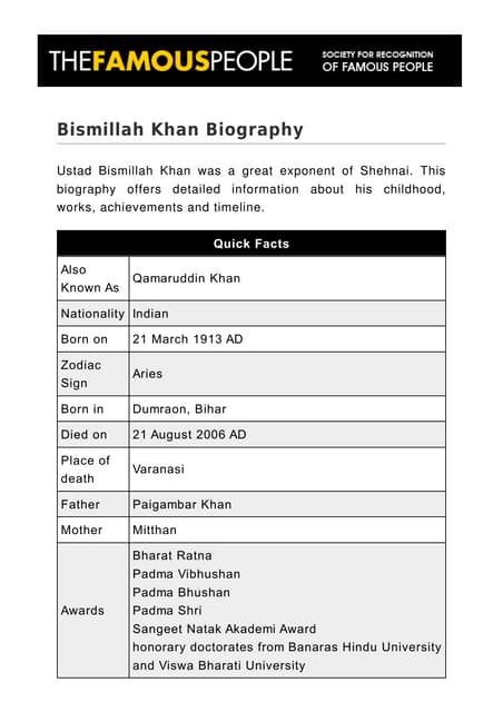 Bismillah khan 