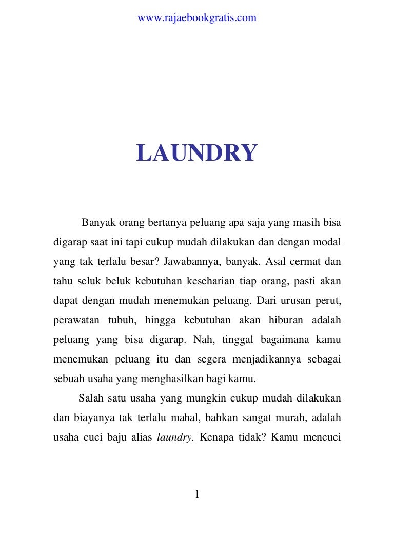 Bisnis Laundry Hitungan