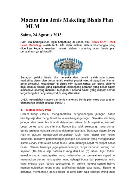  Bisnis Plan Marketing plan PayTren
