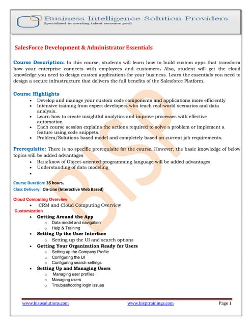 Bisp sales force-course-curriculumn