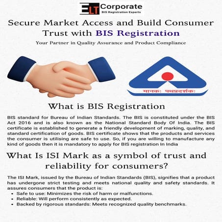 BIS Registration Certification In India - Made Easy | PDF