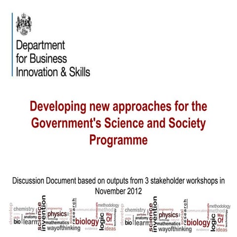 Bis science  society discussion document