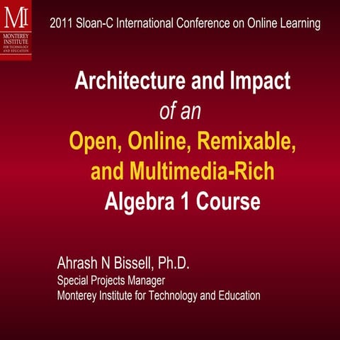 Architecture and Impact of an Open, Online, Remixable, and Multimedia-Rich Al...
