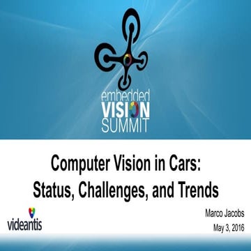 "Computer Vision in Cars: Status, Challenges, and Trends," a Presentation fro...