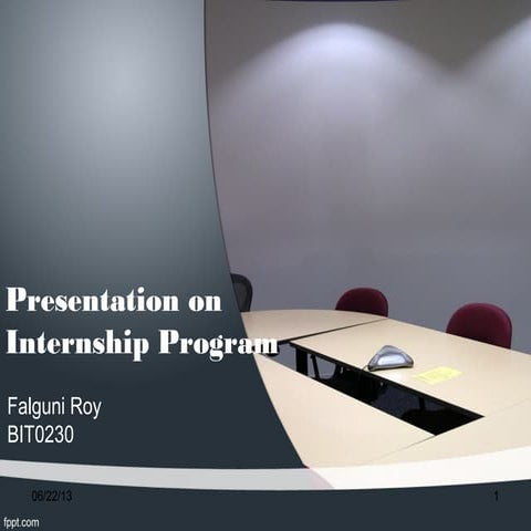 Final Presentation on Internship 
