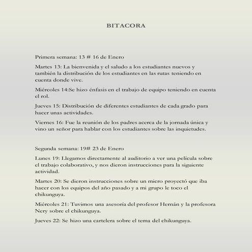 Bitácora de Laboratorio | PDF