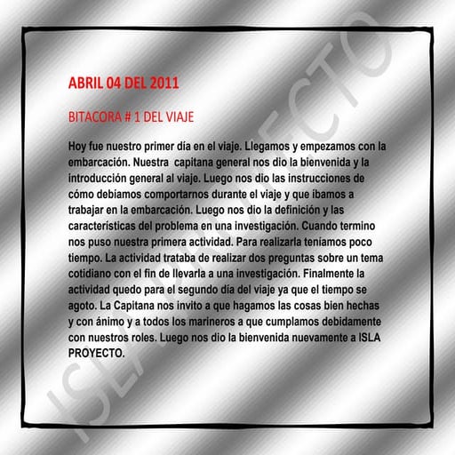 Bitacora # 1