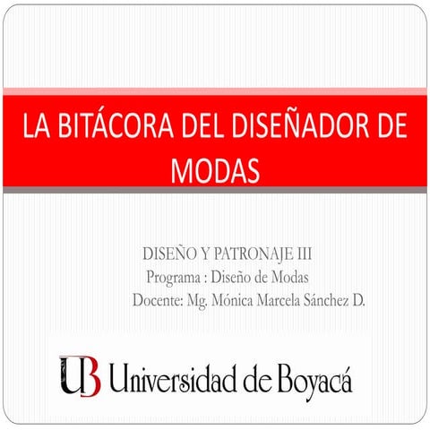 Bitacora del diseñador de modas