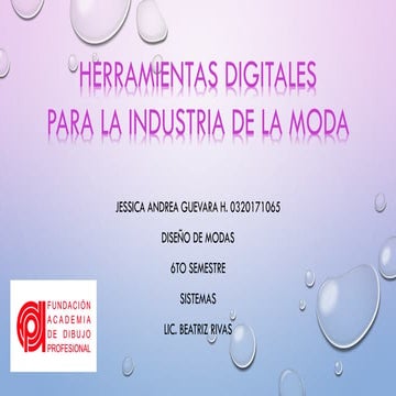 HERRAMIENTAS DIGITALES EN LA INDUSTRIA DE LA MODA 