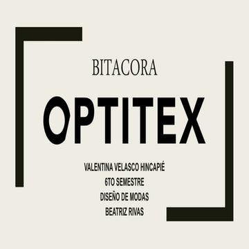Bitacora de optitex sistemas