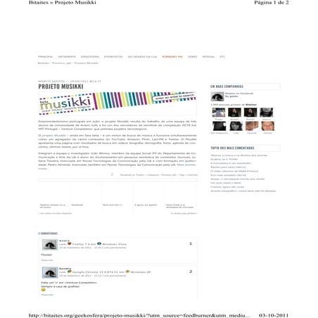 Projecto Musikki | PDF