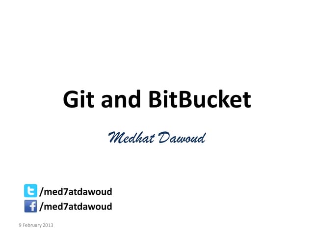 Using Git and BitBucket