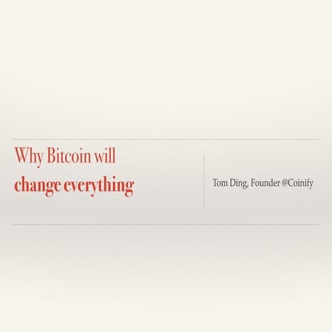 Bitcoin 101 from Tianfang Guo @ JayWSalon | PDF