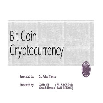 Bit coin cryptocurrency
