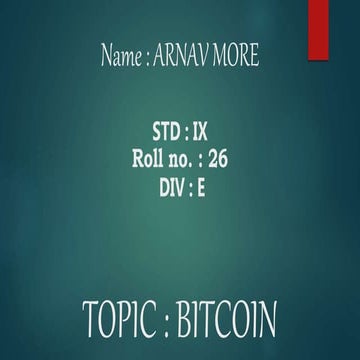 Bitcoin presentation