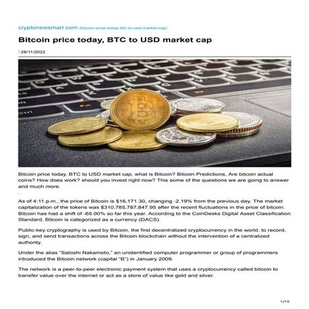 Bitcoin price today BTC to USD market cap.pdf