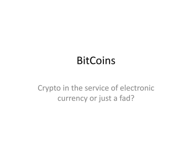 BitCoin explained